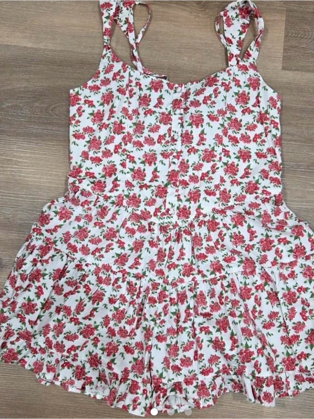 Wild Fable Red Floral A-Line Skirt